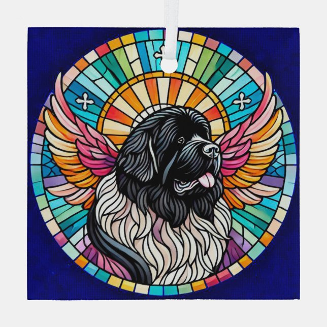 Ornamento conmemorativo del Landseer Newfoundland  (Reverso )