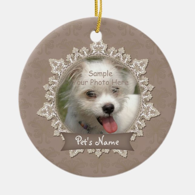 Ornamento conmemorativo del Mascota de encaje vint (Frente)