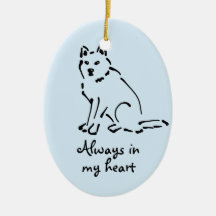 Ornamento conmemorativo del perro personalizable