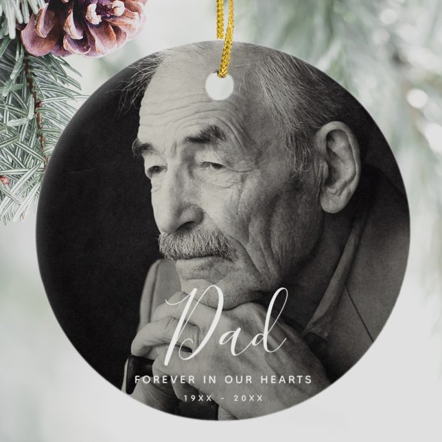 Ornamento conmemorativo personalizado (Dad Memorial Holiday Ornament)