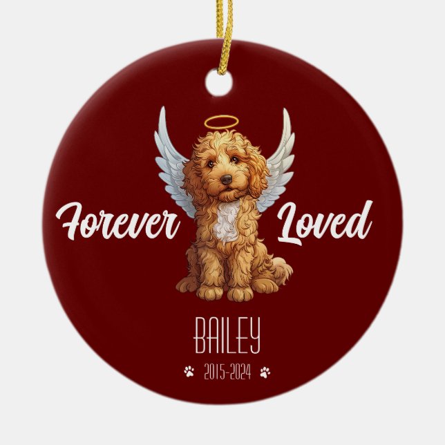 Ornamento conmemorativo personalizado de Goldendoo (Frente)