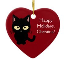 Ornamento conocido de encargo del gatito del