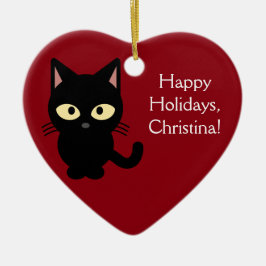 Ornamento conocido de encargo del gatito del