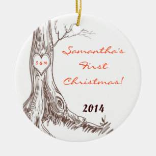 Ornamento conocido personalizado Initia del árbol