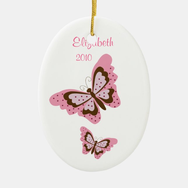 Ornamento conocido personalizado MARIPOSA del (Frente)