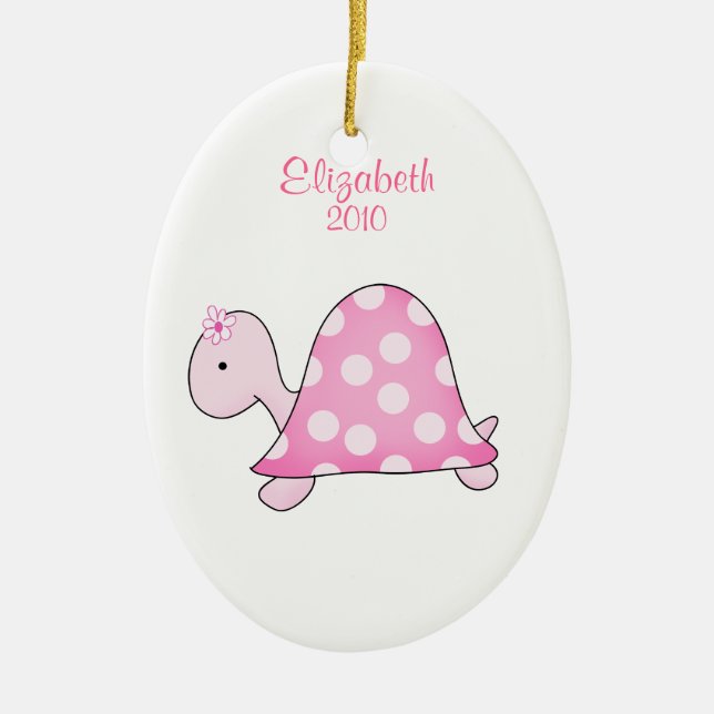 Ornamento conocido personalizado TORTUGA ROSADA (Frente)