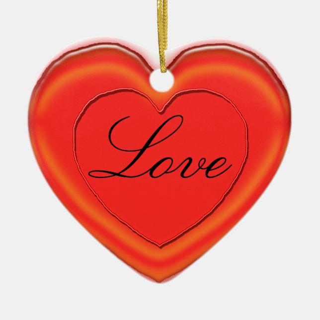 Ornamento - Corazón de gelatina con nombres (Frente)