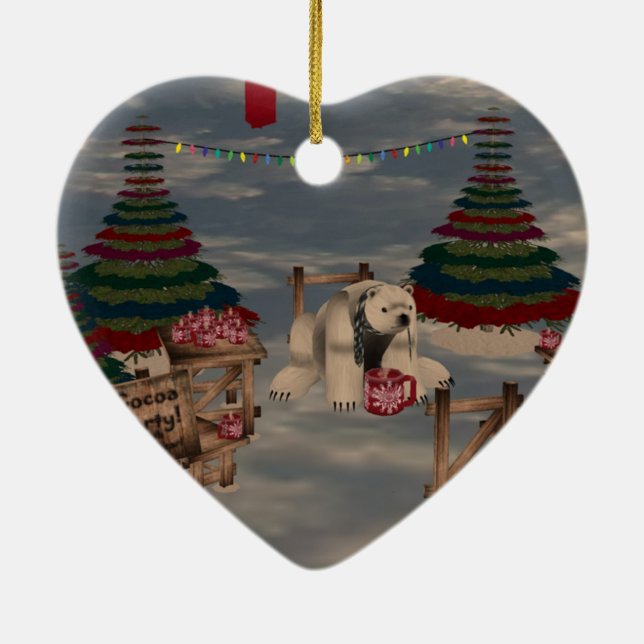 Ornamento Corazón de Oso Polar (Atrás)