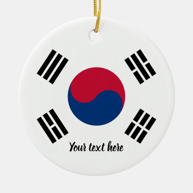 Ornamento coreano de la foto del árbol de navidad (Frente)