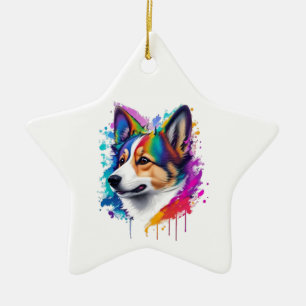 Ornamento Corgi Cute Colorful