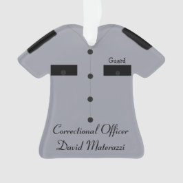 Ornamento correccional del navidad del oficial