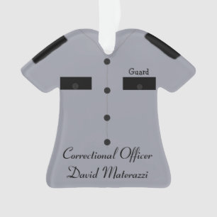 Ornamento correccional del navidad del oficial