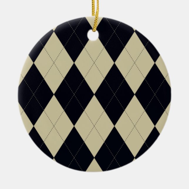 Ornamento Cream and Black Argyle (Frente)
