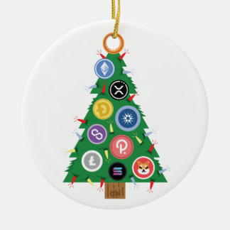 Ornamento criptodivisa de árbol de Navidad criptog