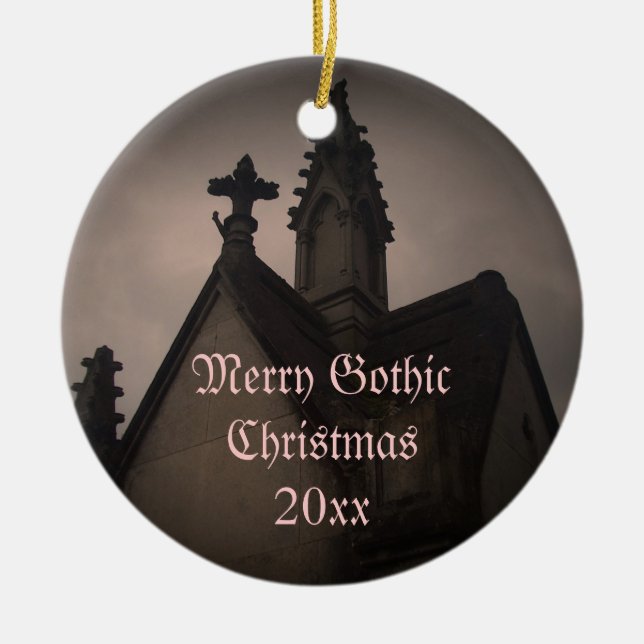 Ornamento criptográfico de Navidades góticos de Me (Frente)