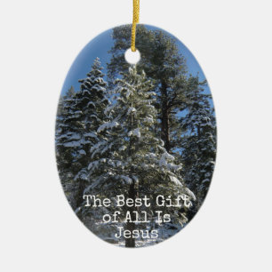 Ornamento cristiano de Navidad - El mejor regalo e