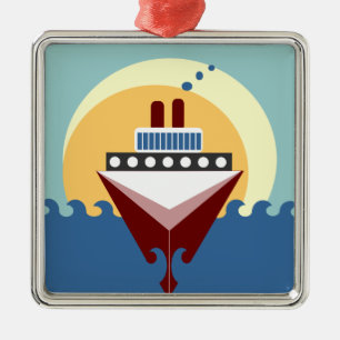 Ornamento cuadrado cuadrado con marco plateado Sun