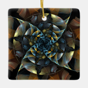 Ornamento cuadrado de arte abstracto del volante
