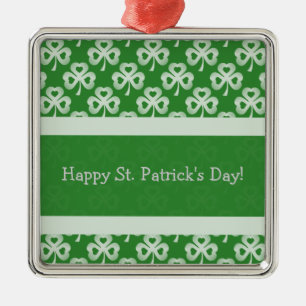 Ornamento cuadrado de chispas shamrock premium
