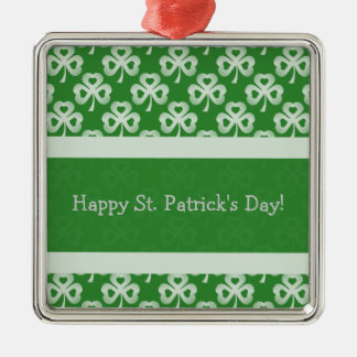 Ornamento cuadrado de chispas shamrock premium
