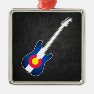 Ornamento cuadrado de la guitarra de la bandera de
