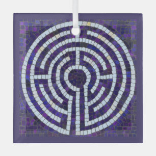 Ornamento cuadrado de vidrio de LABYRINTH VIII