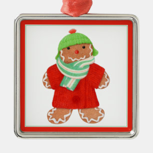 Ornamento cuadrado de WOOLIE GINGERBREAD Premium