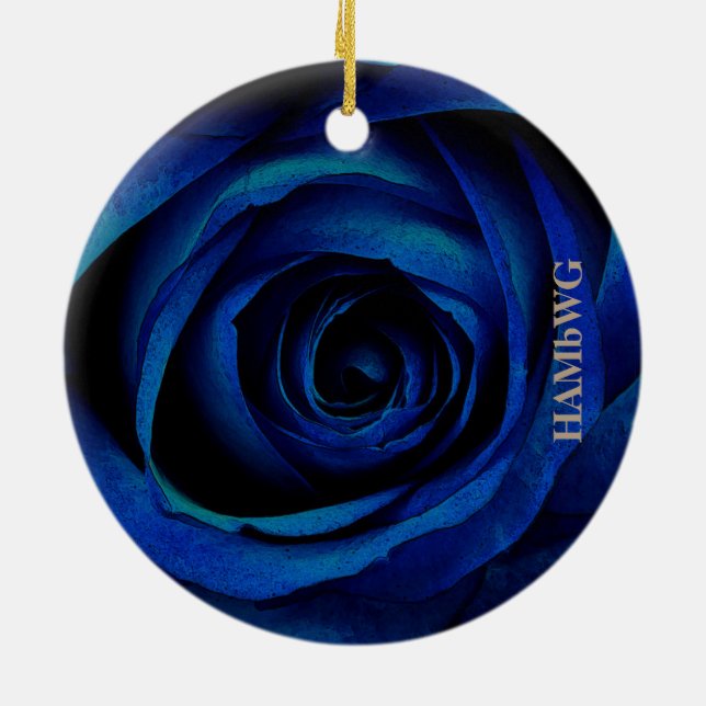Ornamento cuadrado HAMbyWG - Rosa azul (Atrás)