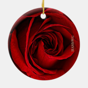 Ornamento cuadrado HAMbyWG - Rosa Roja