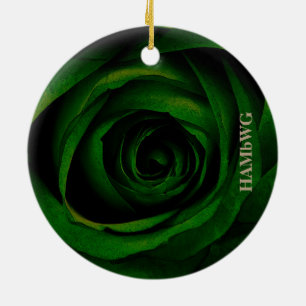 Ornamento cuadrado HAMbyWG - Rosa verde
