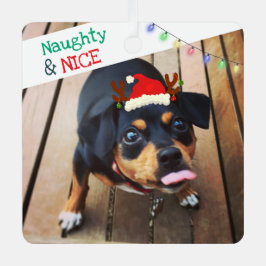 Ornamento cuadrado metalizado