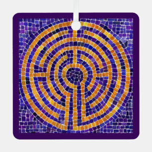 Ornamento cuadrado Metalizado LABYRINTH MOSAIC
