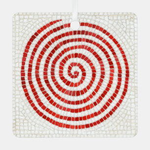 Ornamento cuadrado Metalizado PINWHEEL MOSAIC