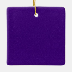 Ornamento cuadrado morado Shimmer - Personalizable