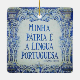 Ornamento cuadrado premium Azuleijo portugués