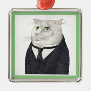 Ornamento cuadrado premium de BUTLER CAT