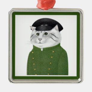 Ornamento cuadrado premium de CHAUFFEUR CAT