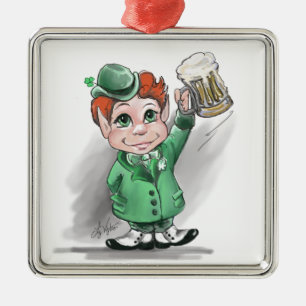 Ornamento cuadrado premium de irlandeses Cheers