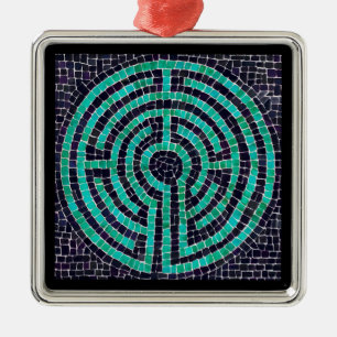 Ornamento cuadrado premium de LABYRINTH III