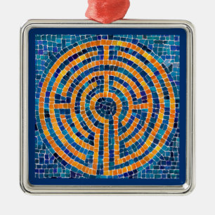 Ornamento cuadrado premium de LABYRINTH IV