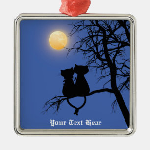 Ornamento cuadrado premium para dos amantes del ga