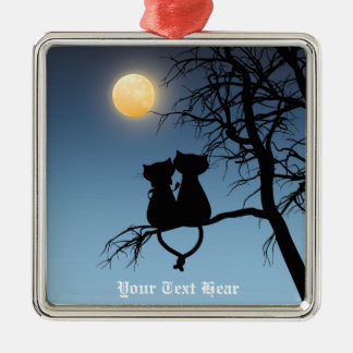 Ornamento cuadrado premium para dos amantes del ga