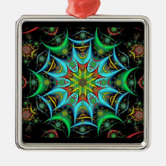 Ornamento cuadrado superior #5 del caleidoscopio (Frente)