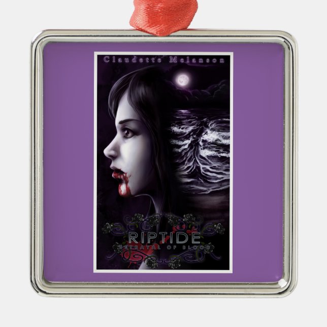 Ornamento cuadrado superior del navidad de la (Frente)