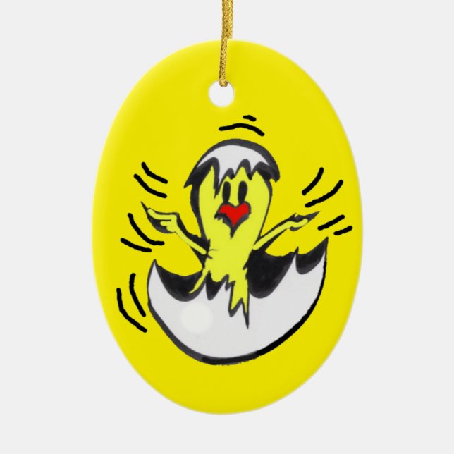 Ornamento Cute Baby Chick Easter (Frente)