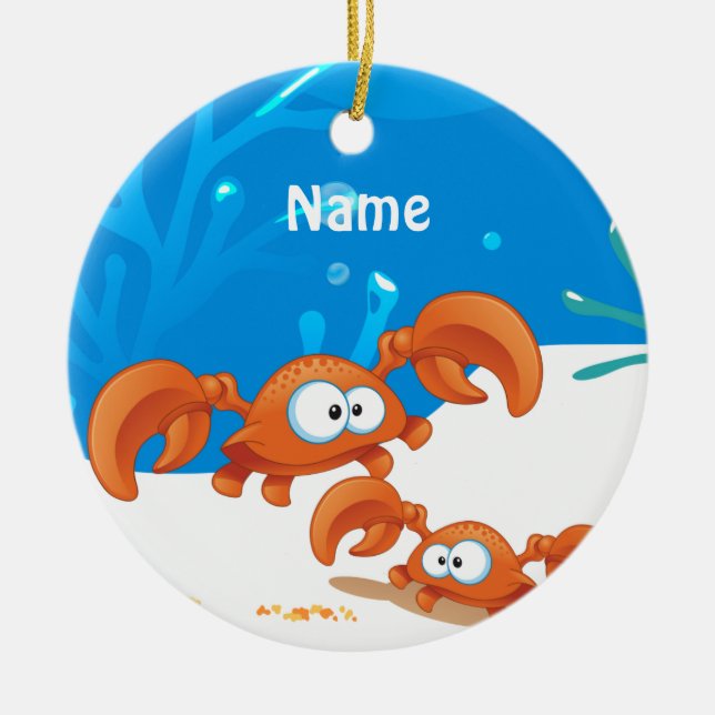 Ornamento Cute Crab Ocean Beach (Frente)