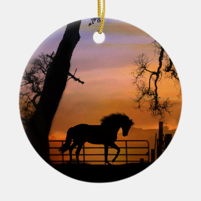 Ornamento Cute Horse Xmas (Frente)