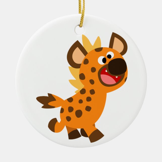 Ornamento Cute Little Personalizado Hyena (Frente)