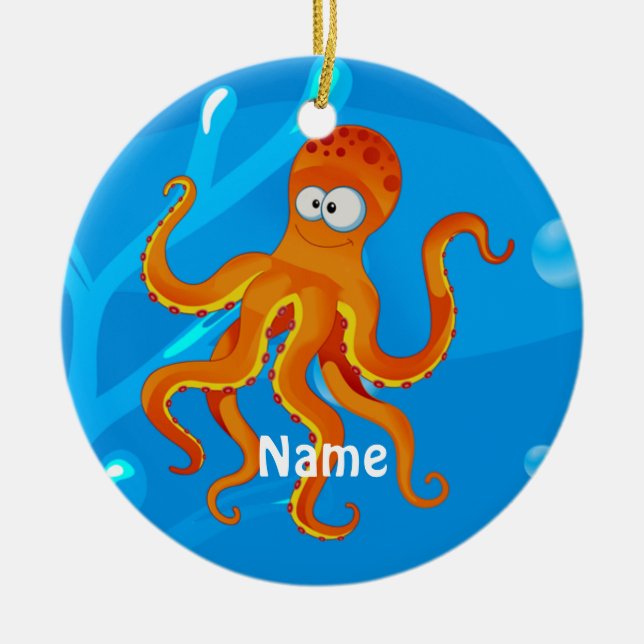 Ornamento Cute Octopus Ocean Beach (Frente)