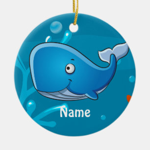 Ornamento Cute Whale Ocean Beach